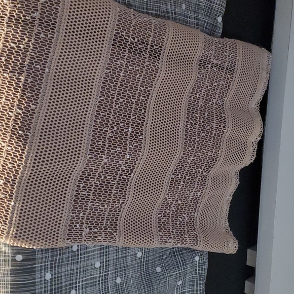 Rye wide leg sparkly pants with sheer outer lining and brown inner lining - Picture 8 of 14